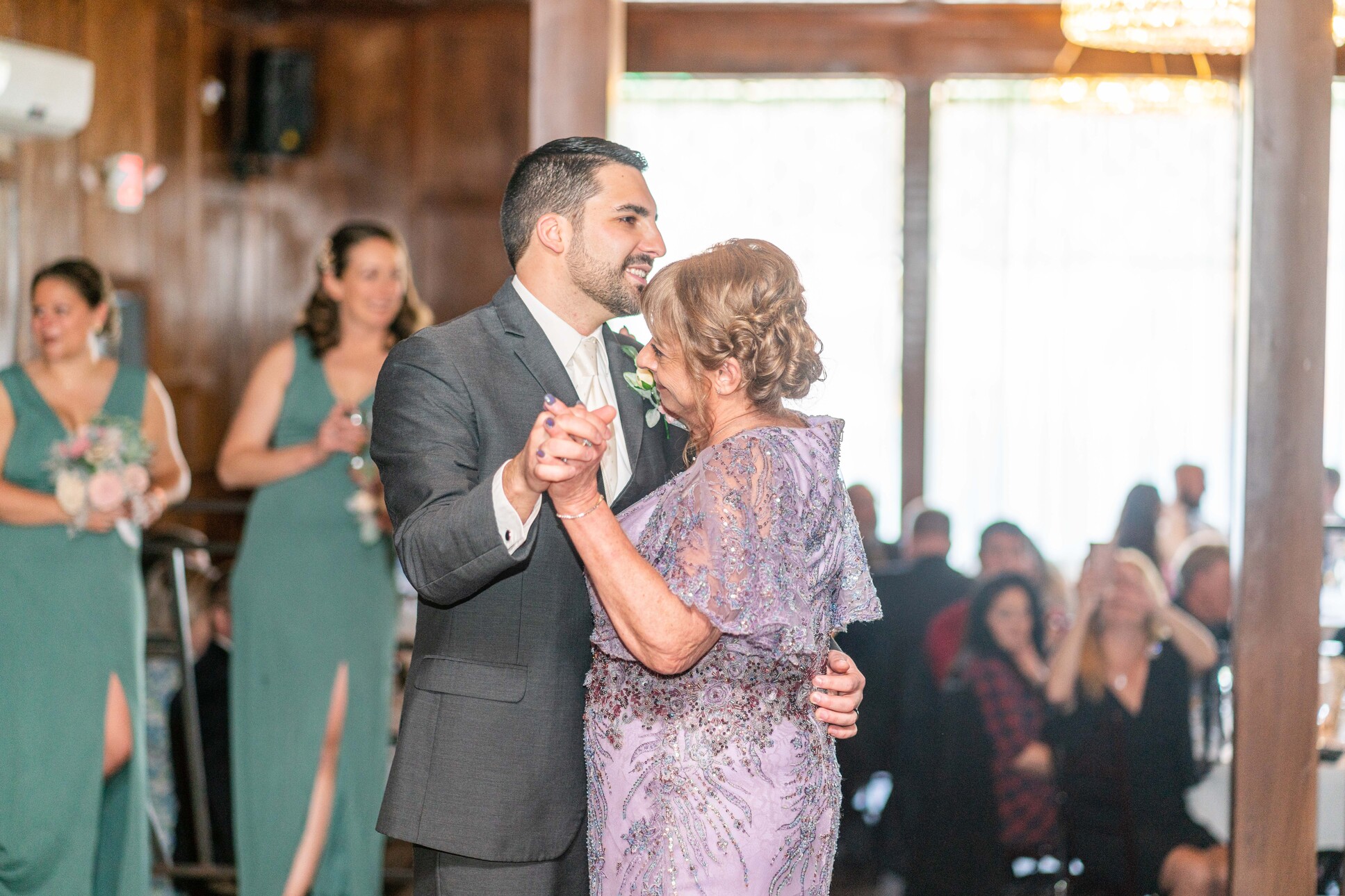 groom with mother during dances