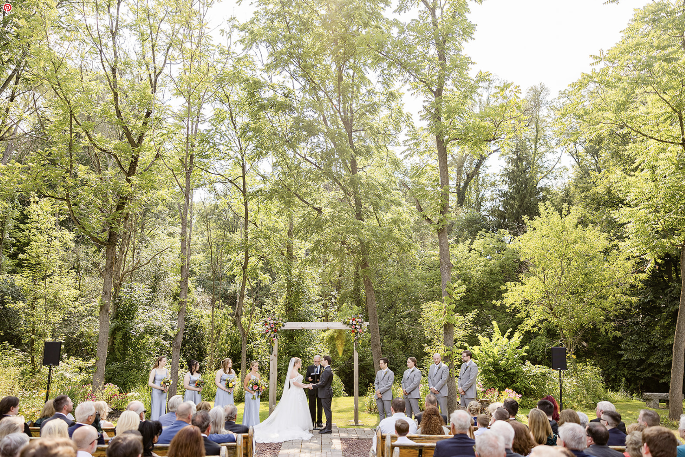 Bride and groom during their wedding ceremony